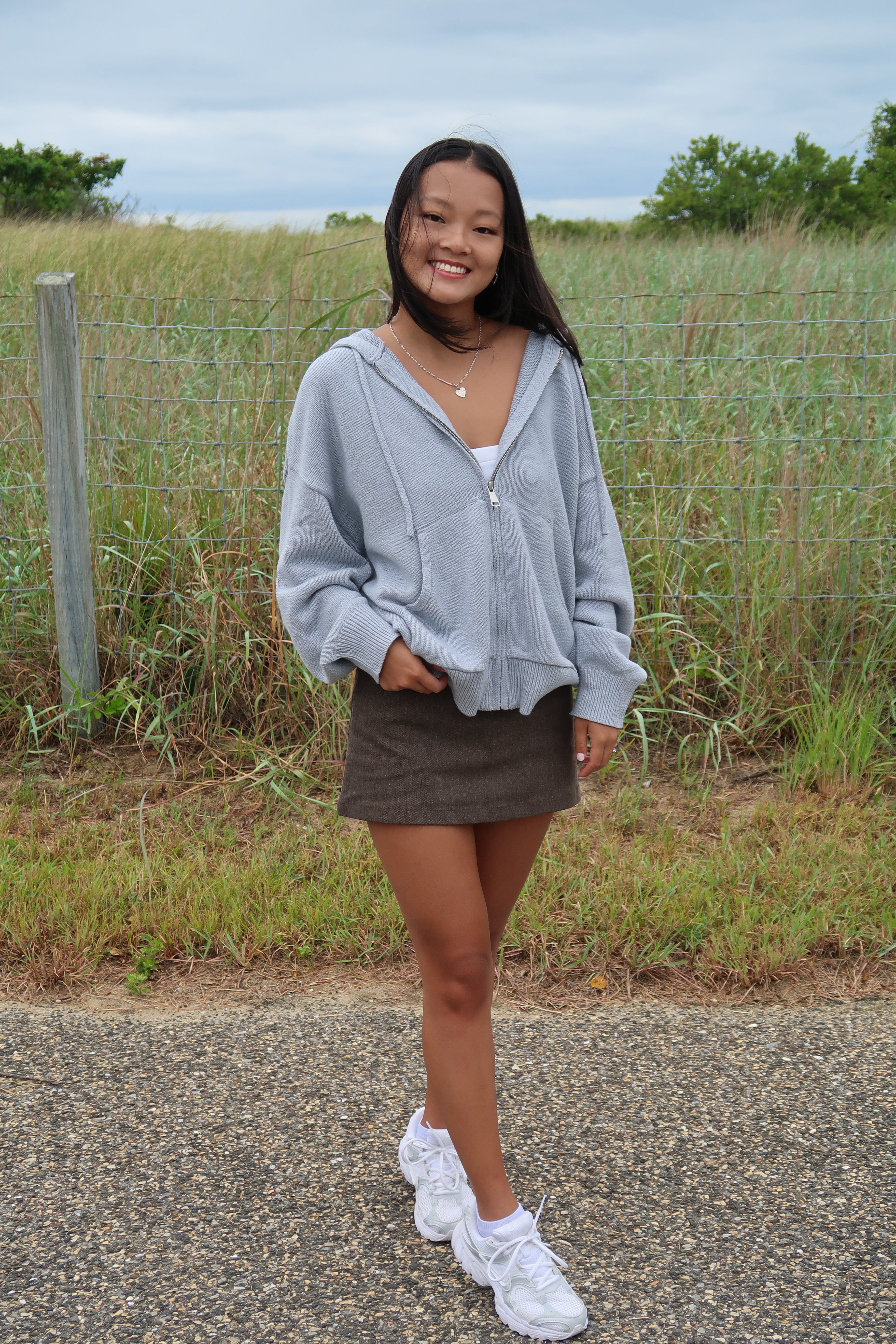 Blue Skies Zip Knit Sweater