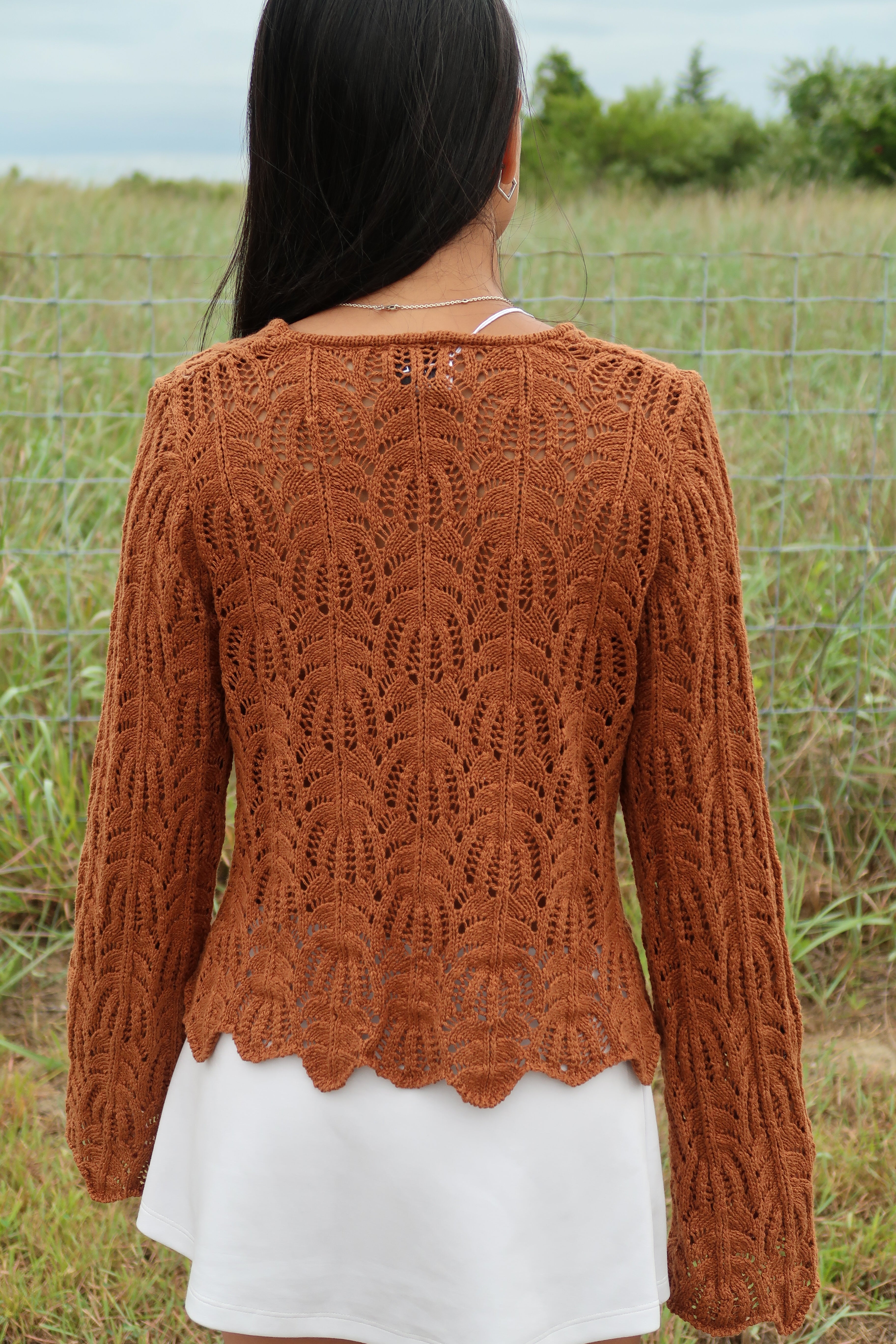 Cinnamon Twist Tie Cardigan