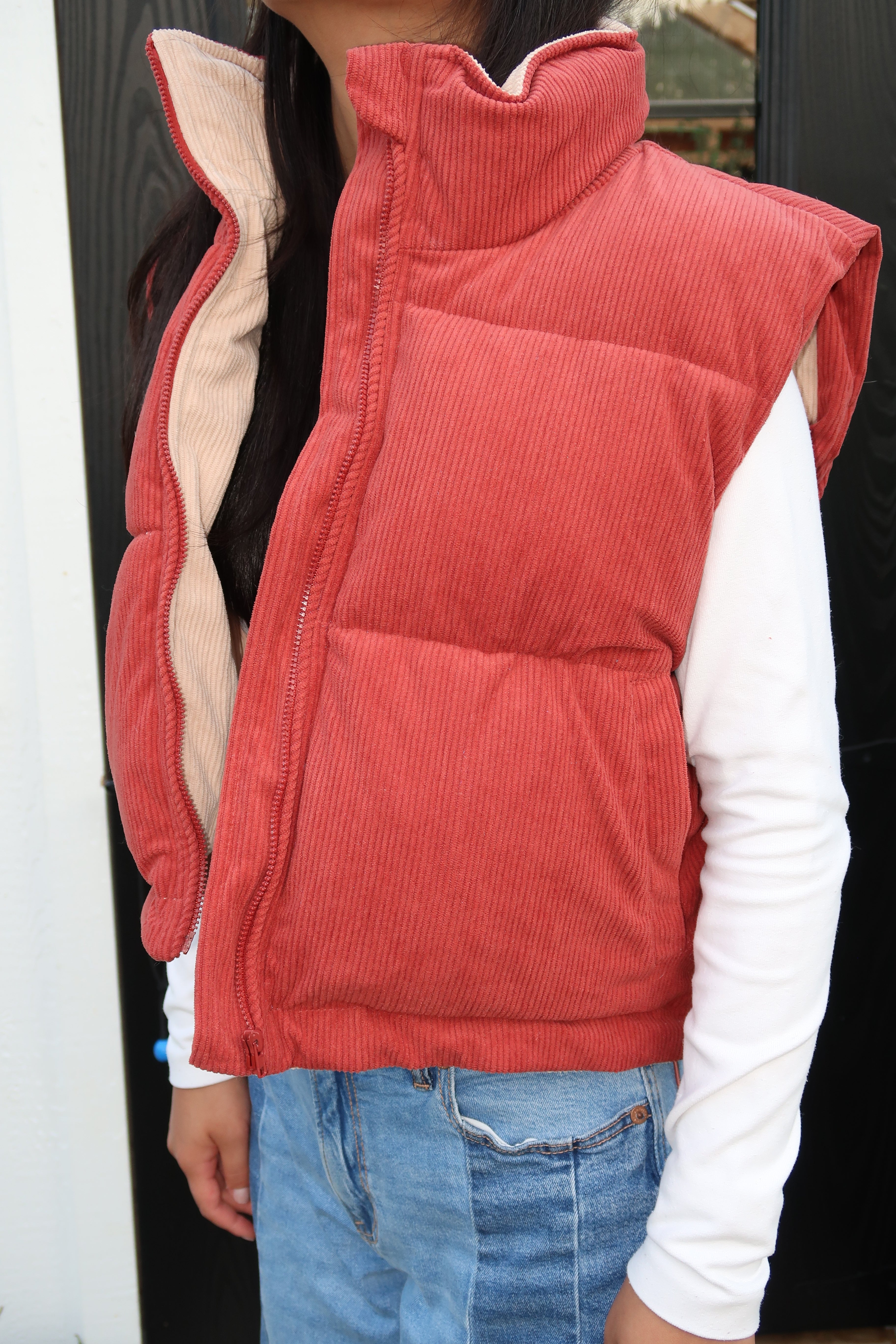 Maple Red Corduroy Vest