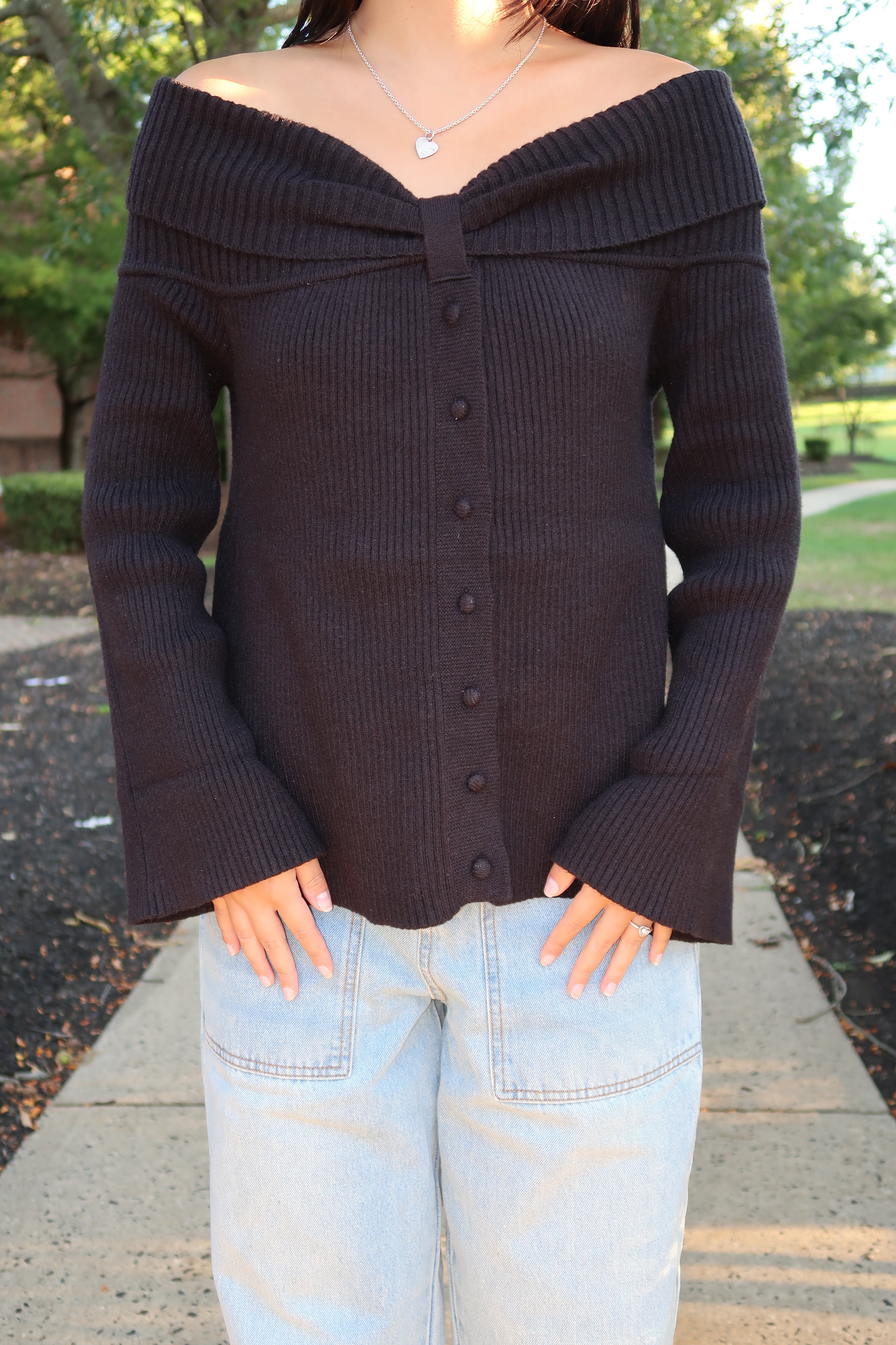 Nightfall Off-Shoulder Knit