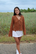Cinnamon Twist Tie Cardigan