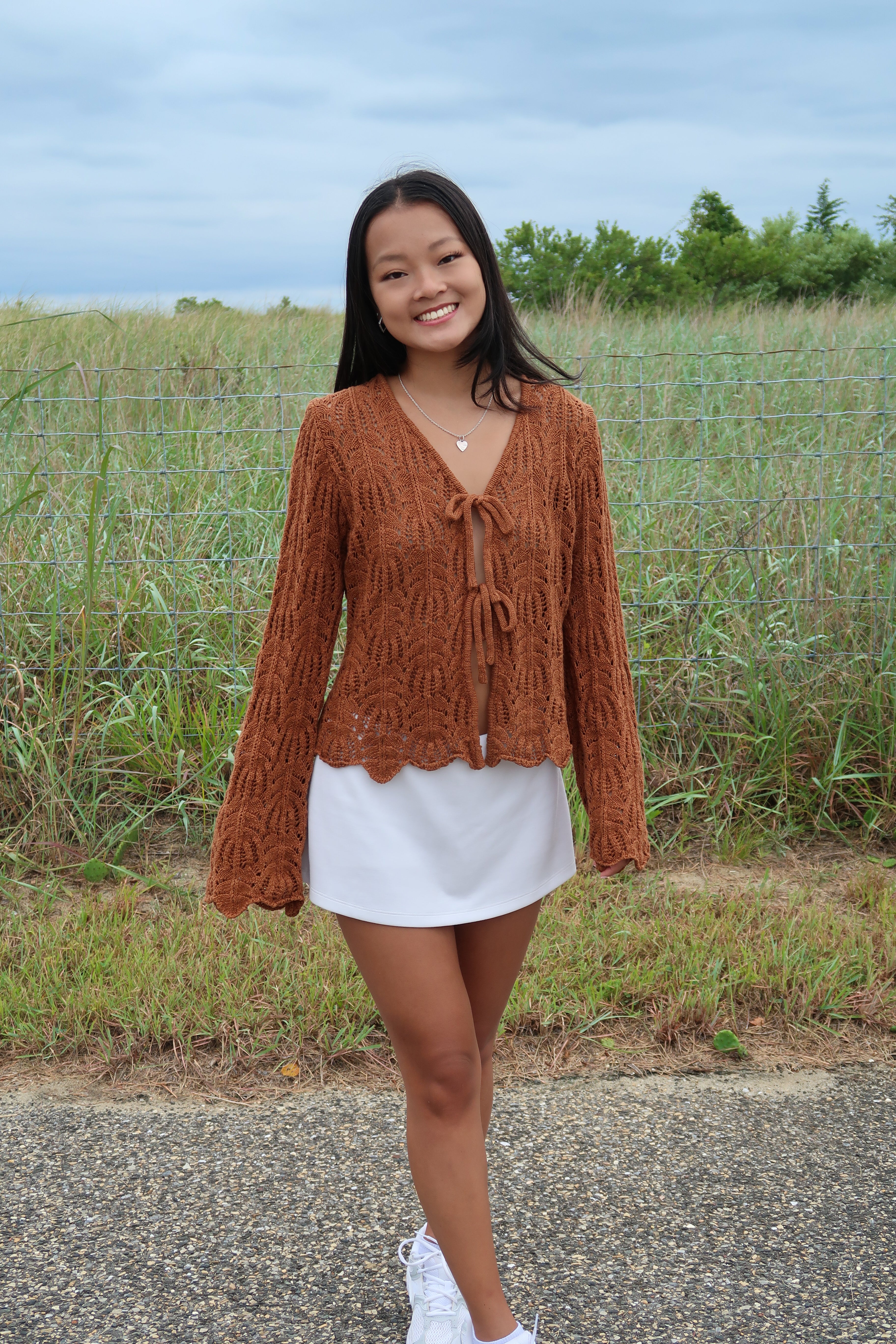 Cinnamon Twist Tie Cardigan