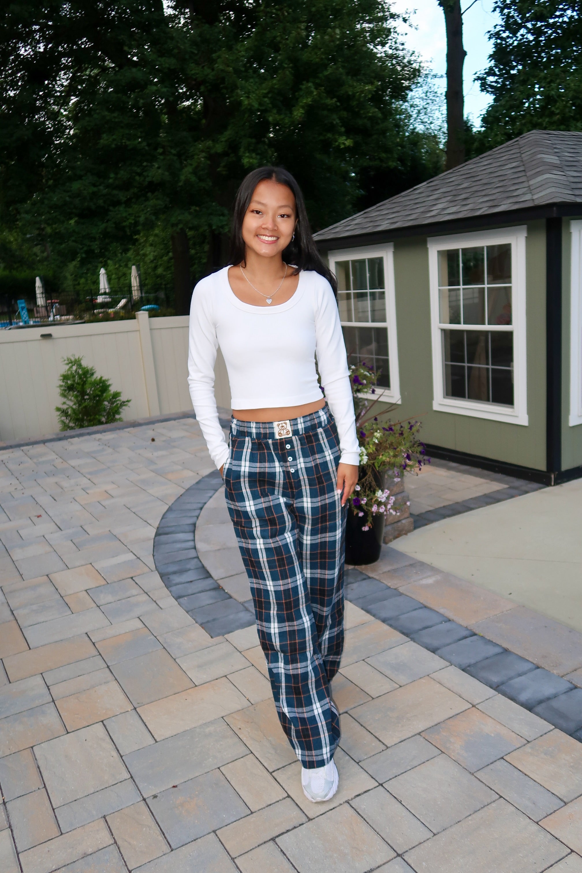 Midnight Teddy Plaid Pants