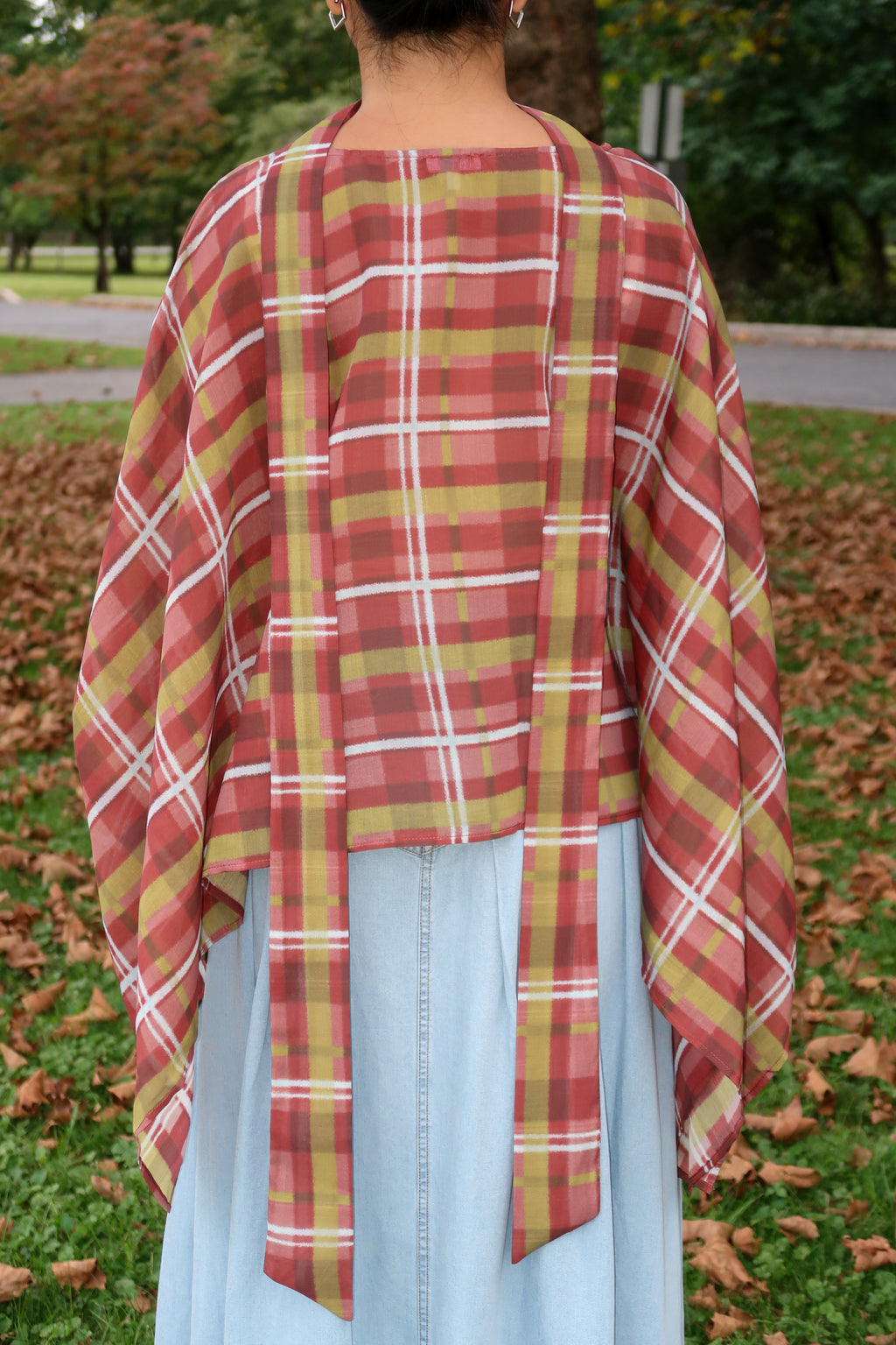 Windsor Plaid Poncho Top