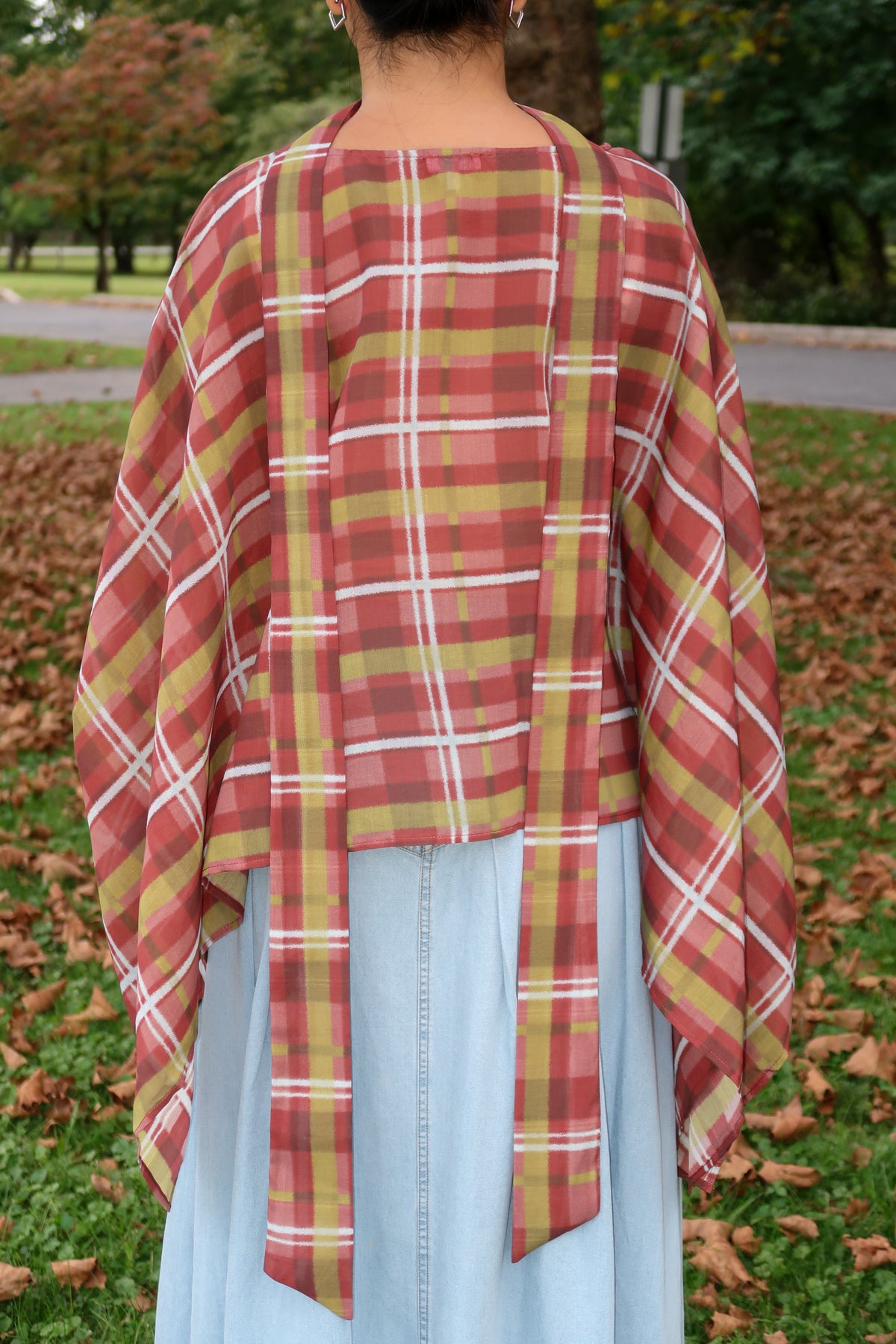 Windsor Plaid Poncho Top