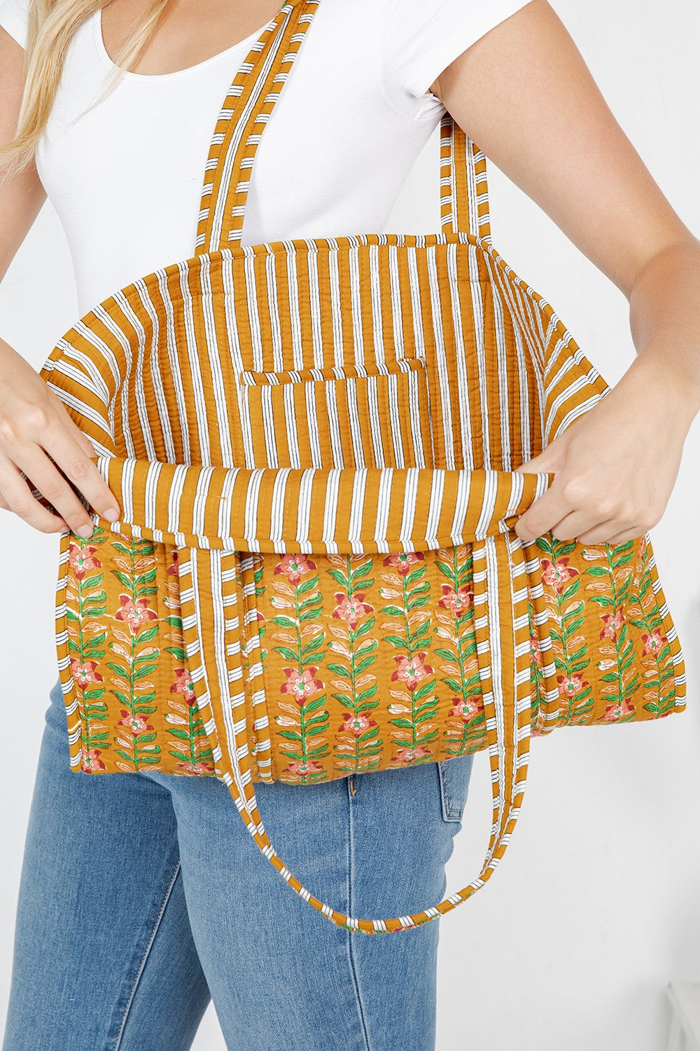 Golden Harvest Reversible Quilted Tote