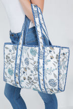 Ocean Bloom Reversible Quilted Tote