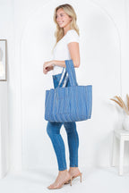 Ocean Bloom Reversible Quilted Tote